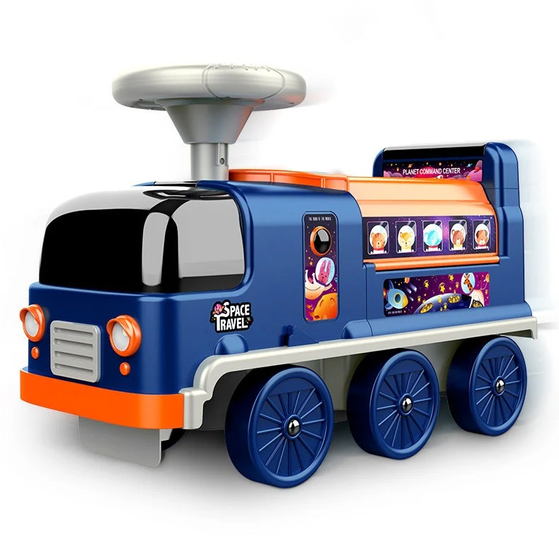 Children's Space Bus Fire Police Electric Toys Can Sit People - Image 5