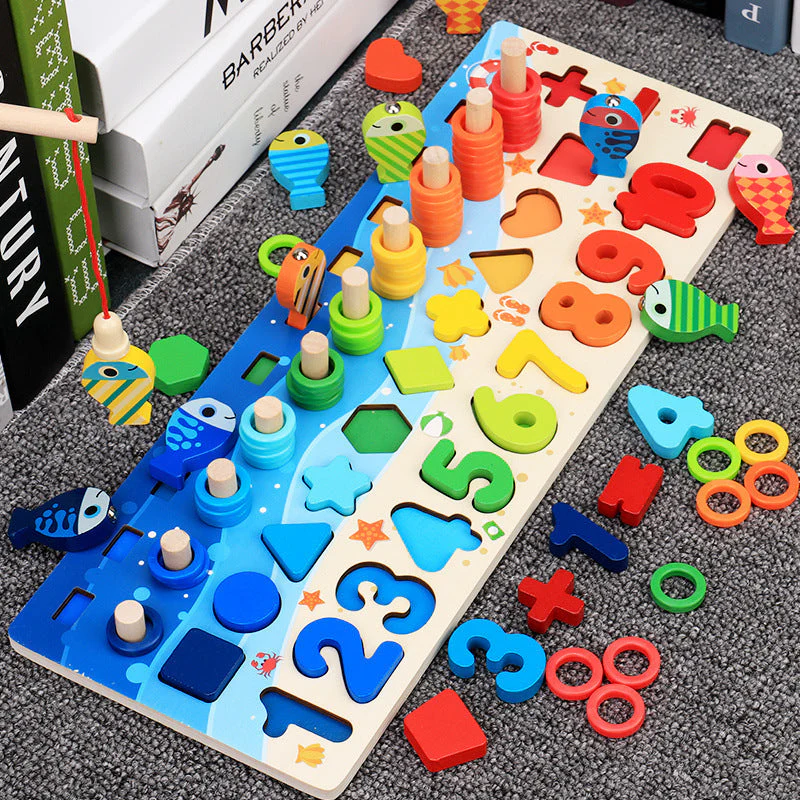 Children'S Toys, Puzzles, Puzzles, Baby Numbers, Early Education, Intellectual Development, Wooden 1 Toddler Boys - Image 2