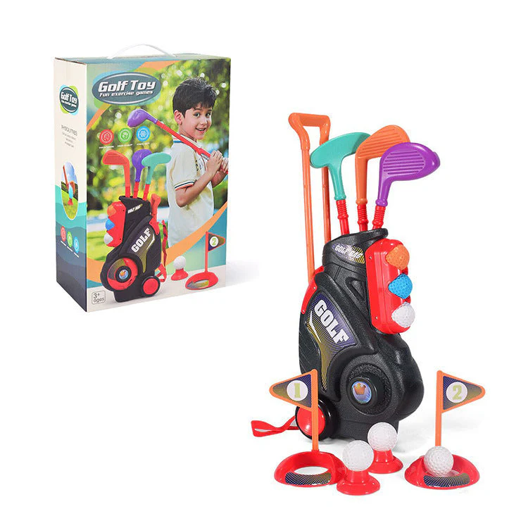 Children's Trolley Box Golf Toy Club Suit Educational Indoor Outdoor Sports Game - Image 4