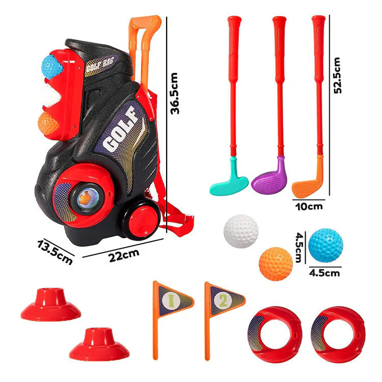 Children's Trolley Box Golf Toy Club Suit Educational Indoor Outdoor Sports Game - Image 5