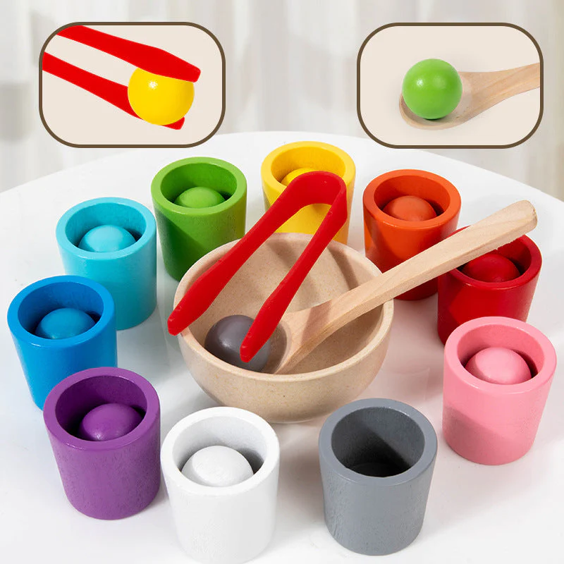 Children's Wooden Color Classification Cup Educational Toys - Image 3
