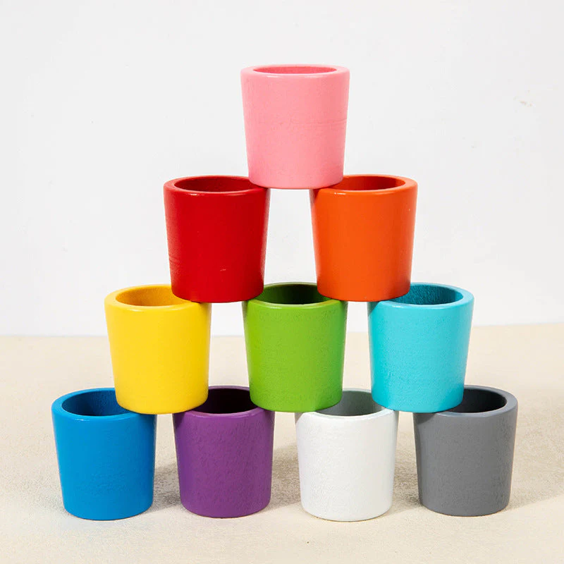 Children's Wooden Color Classification Cup Educational Toys - Image 4