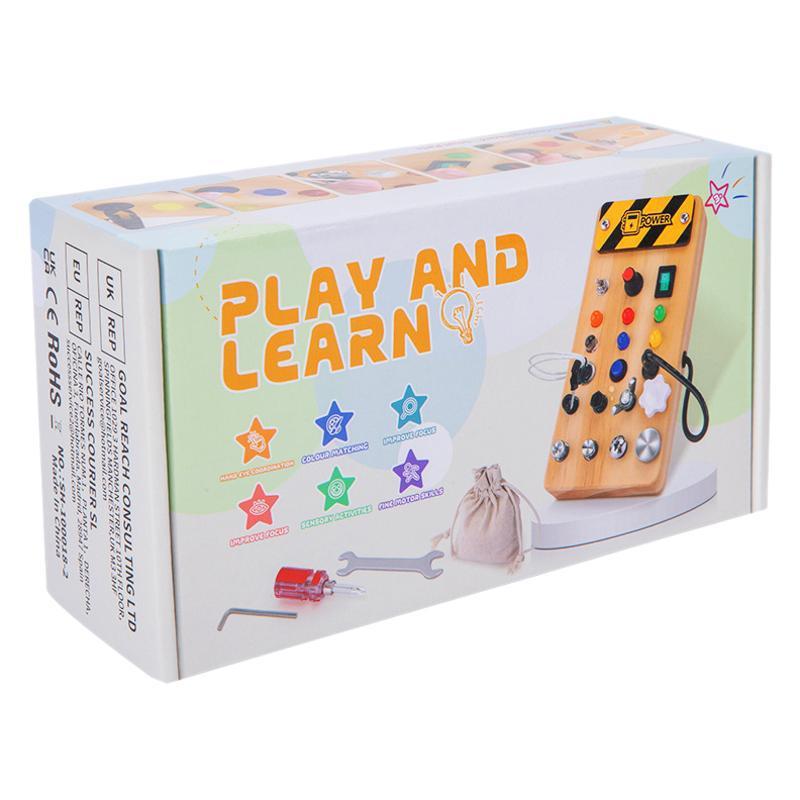 Children's Wooden LED Busy Board Creative Toys - Image 4