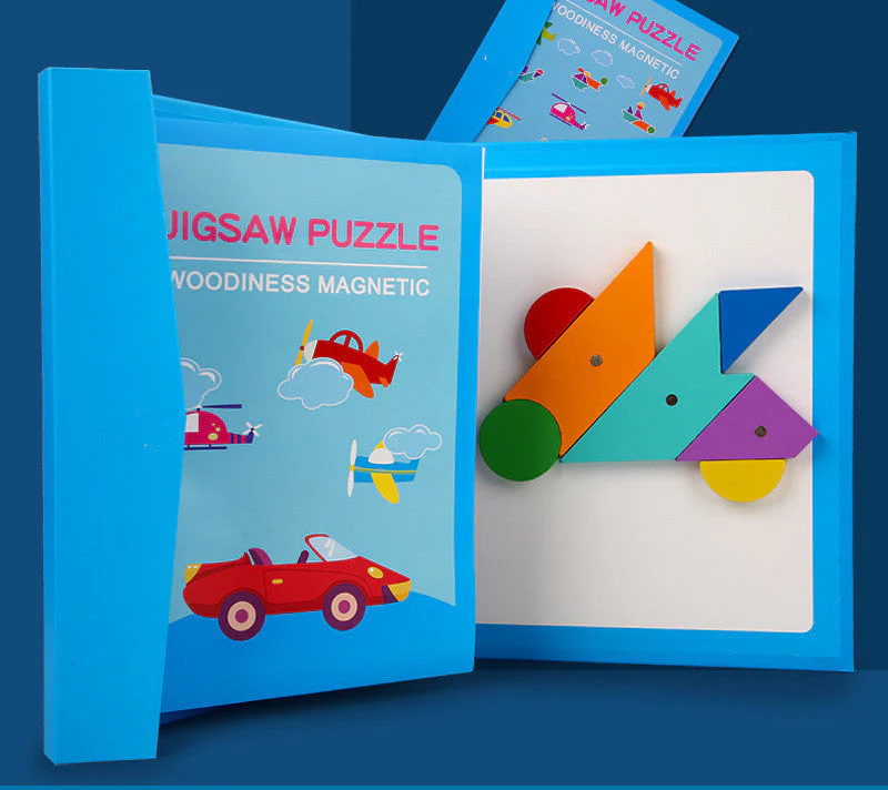 Children's Wooden Magnetic Tangram Educational Toy - Image 11