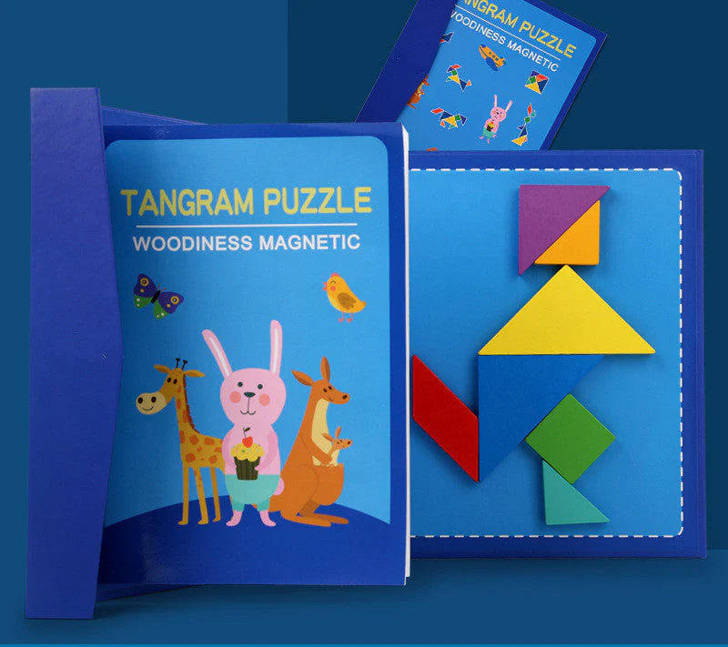 Children's Wooden Magnetic Tangram Educational Toy - Image 12