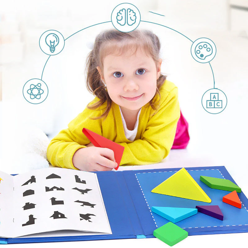 Children's Wooden Magnetic Tangram Educational Toy - Image 2