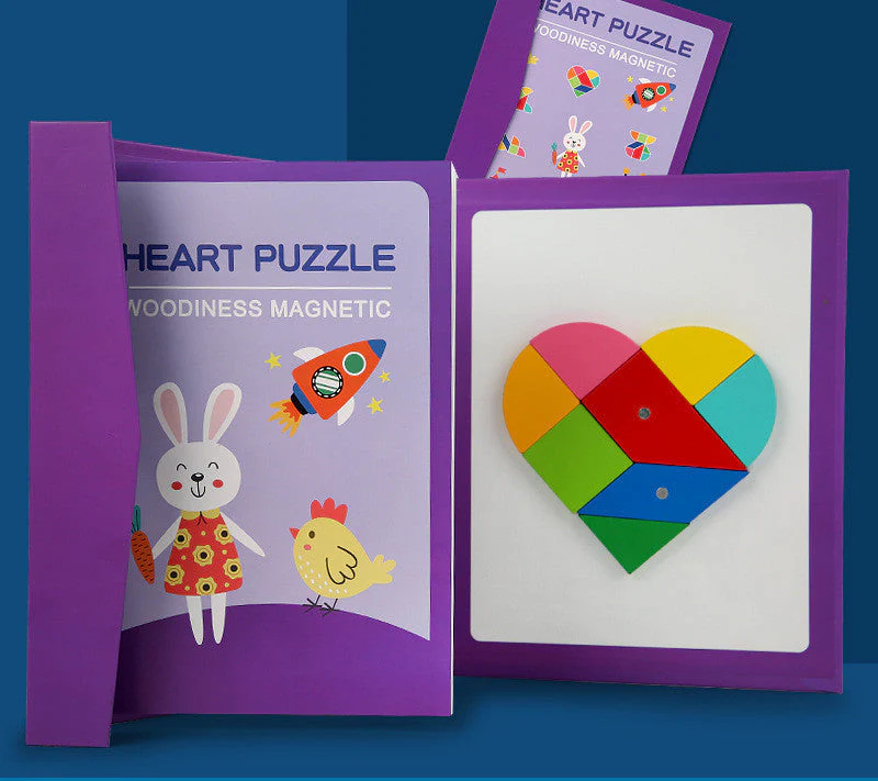 Children's Wooden Magnetic Tangram Educational Toy - Image 8