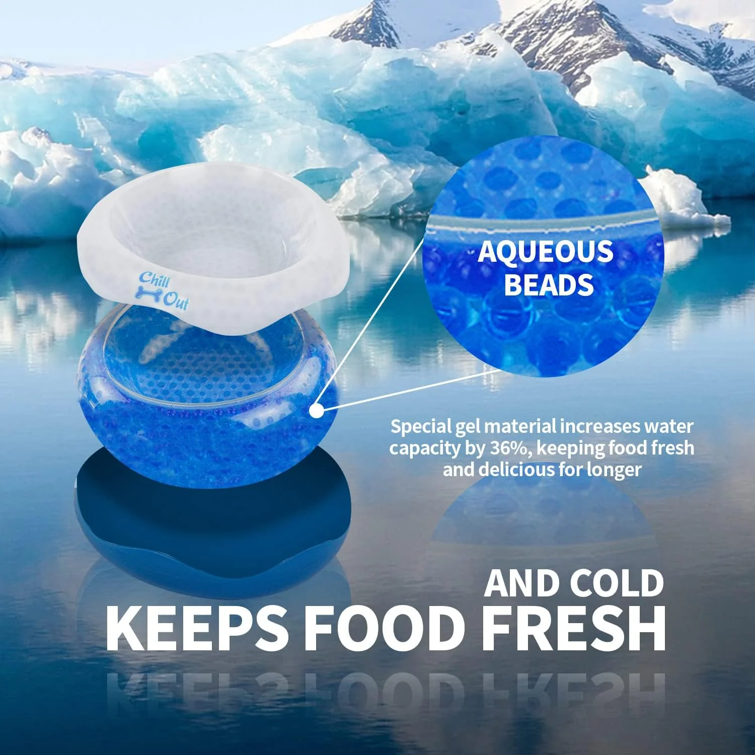 Chill Out - Dog Cooler Bowl - Pet Cooler Bowl Keeps Water Cool and Fresh for Hours - Image 4