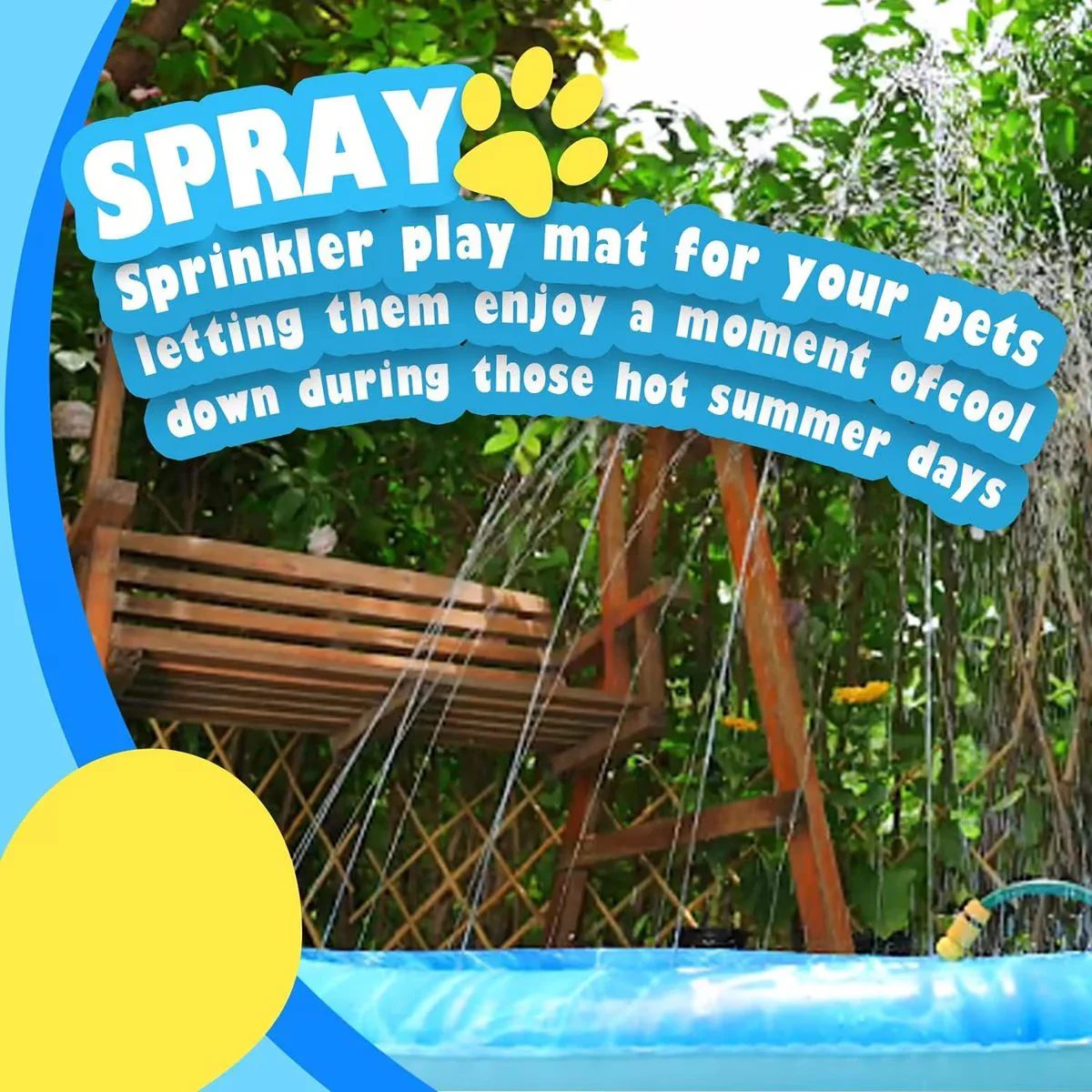 Chill Out - Sprinkler Fun Mat Cool Down Play Mat for Pets - Image 3