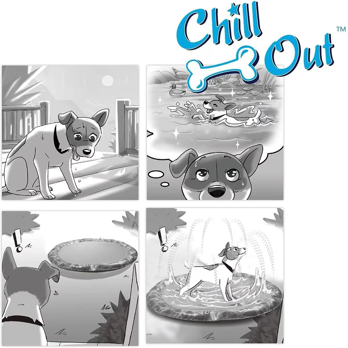 Chill Out - Sprinkler Fun Mat Cool Down Play Mat for Pets - Image 7
