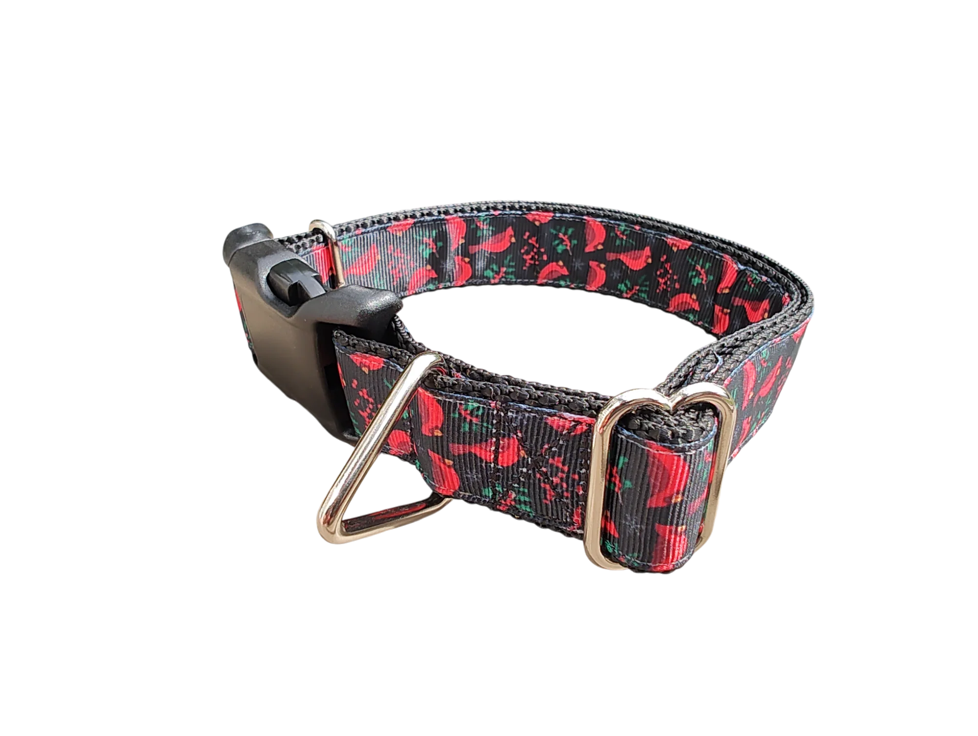 Christmas Cardinal Nylon Dog Collar - Image 2