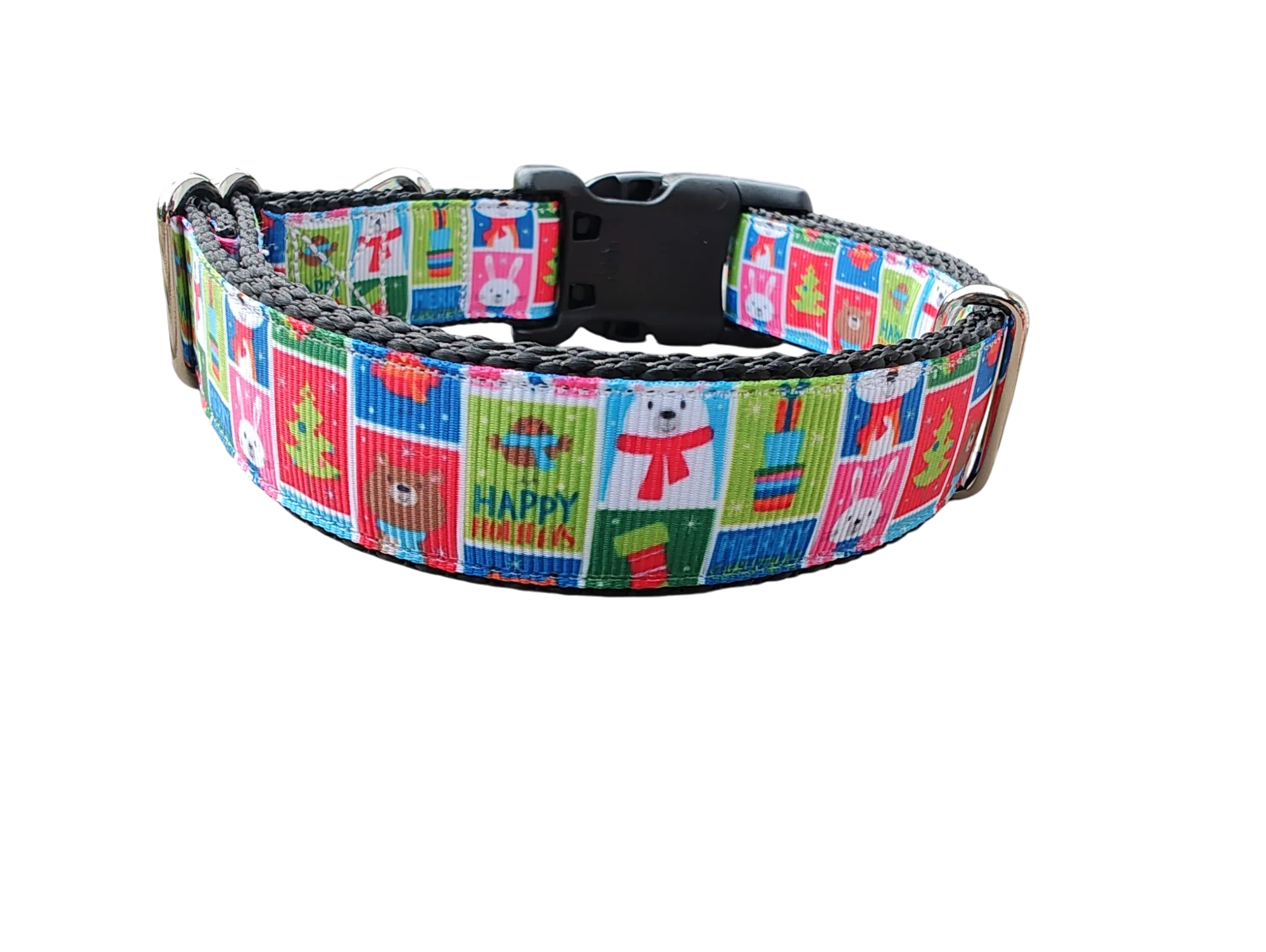 Christmas Cards Nylon Dog Collar - Image 2