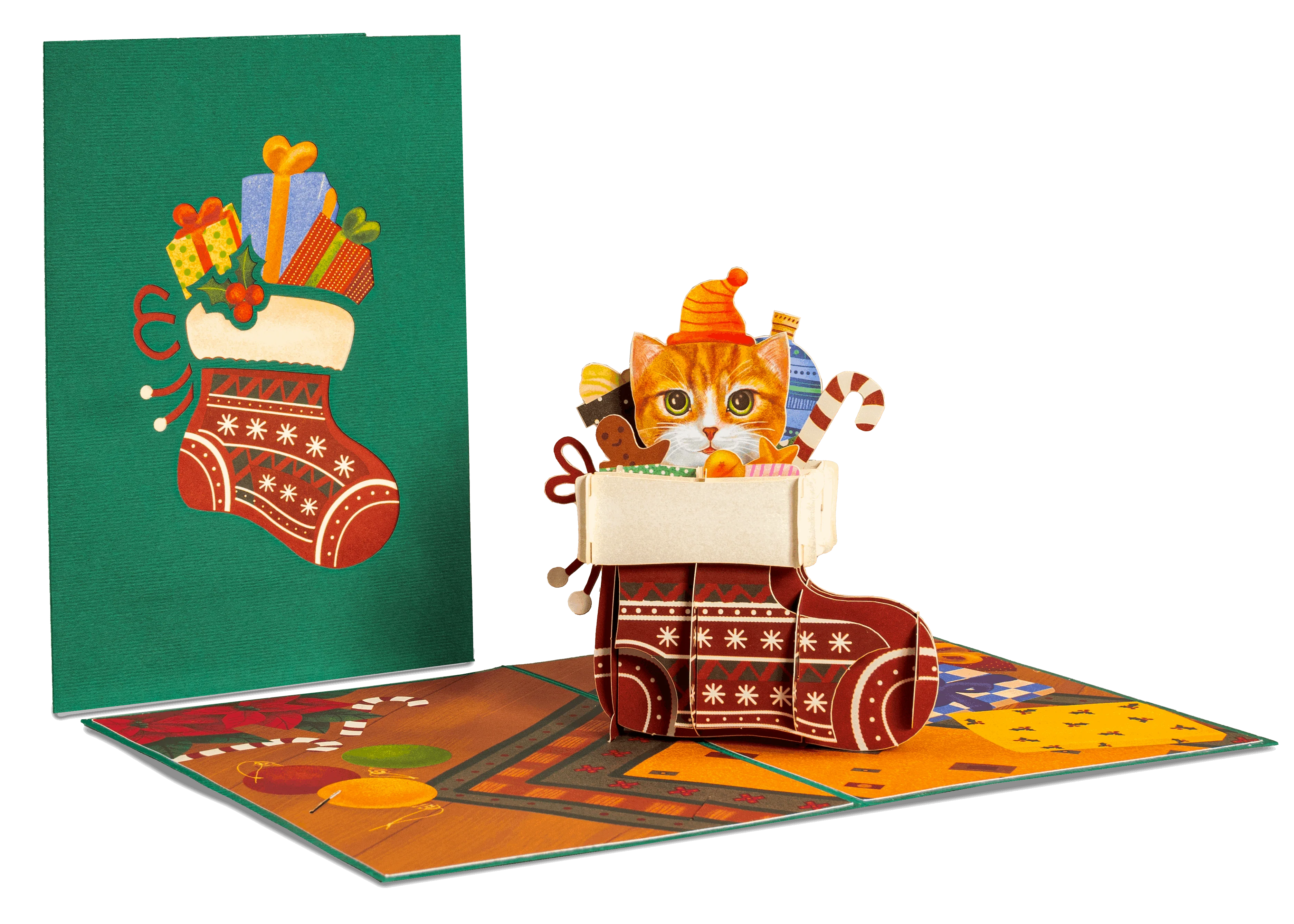 Christmas Cat Pop Up Card - Image 5