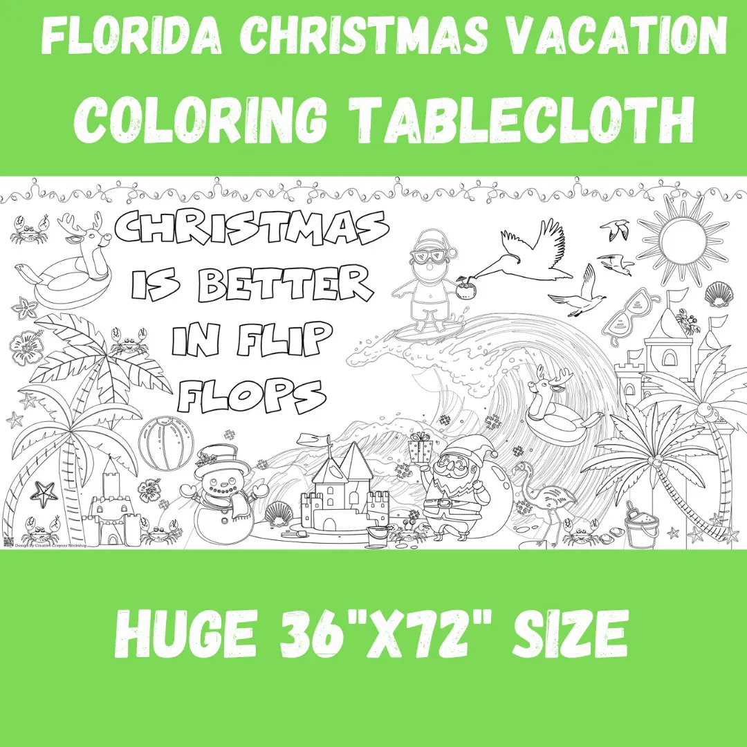 Christmas Coloring Tablecloth - Image 7