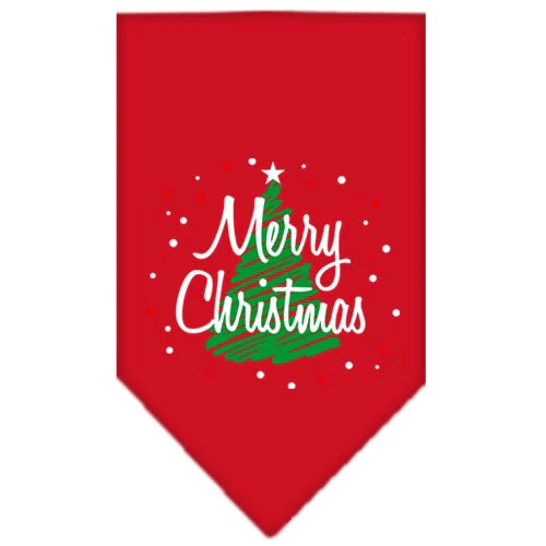 Christmas Dog Bandana, "Scribble Merry Christmas" - Image 2