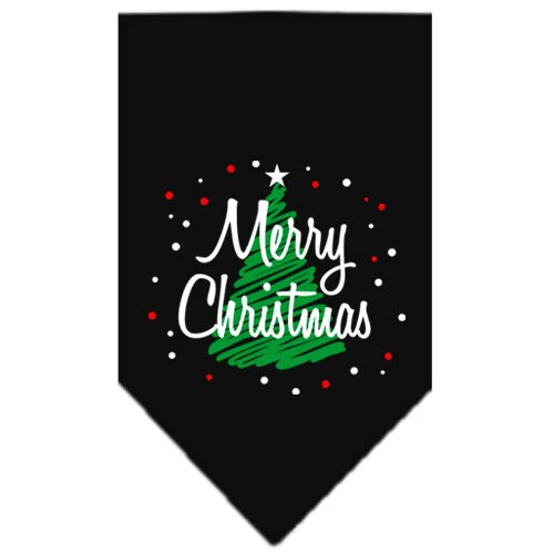 Christmas Dog Bandana, "Scribble Merry Christmas" - Image 3