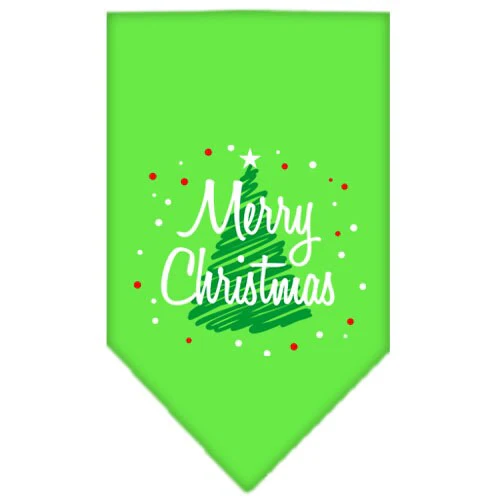 Christmas Dog Bandana, "Scribble Merry Christmas" - Image 4