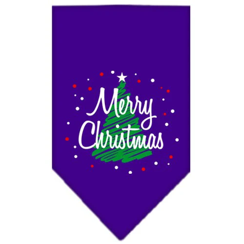 Christmas Dog Bandana, "Scribble Merry Christmas" - Image 5