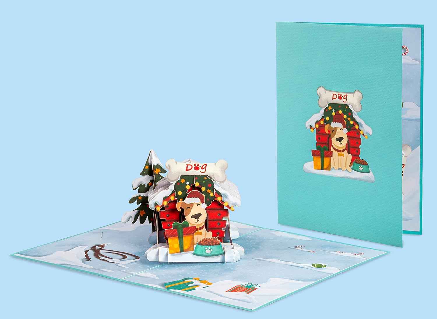 Christmas Dog House Pop Up Card - Image 2