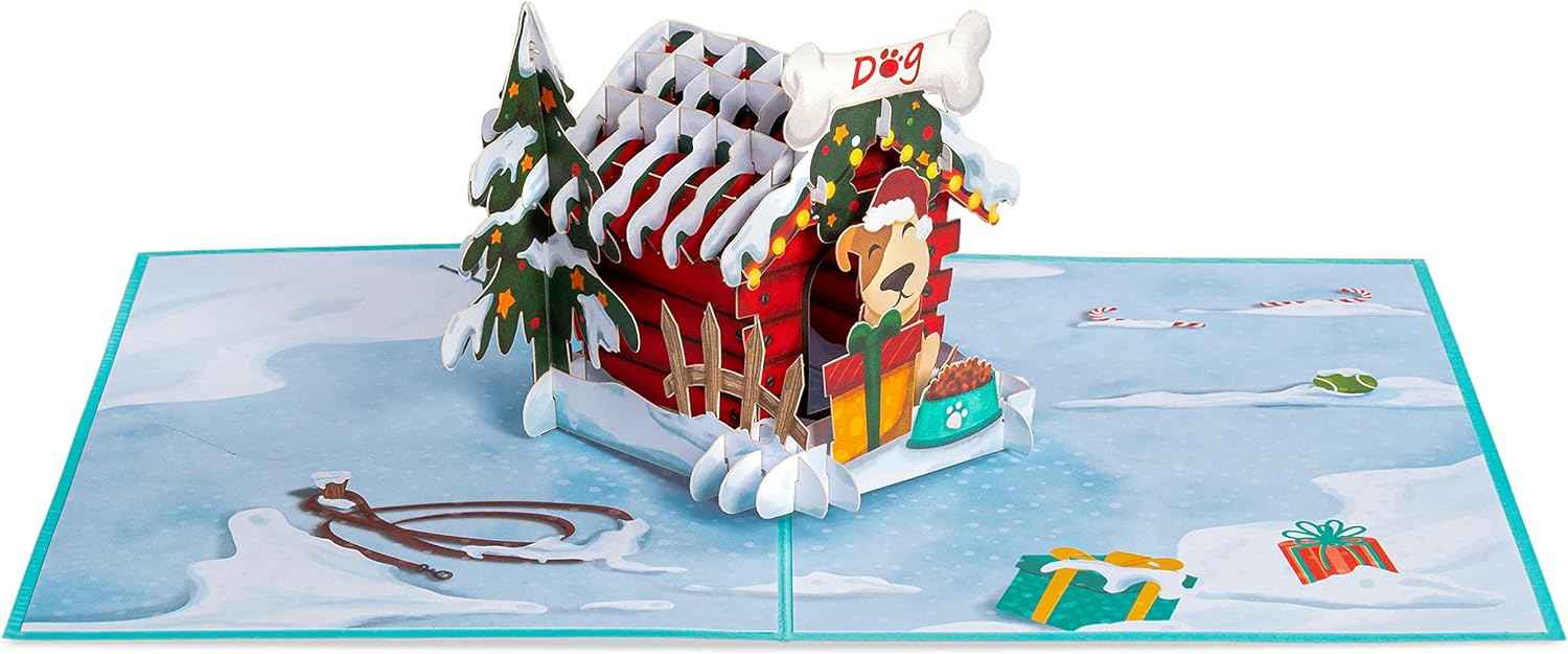 Christmas Dog House Pop Up Card - Image 3