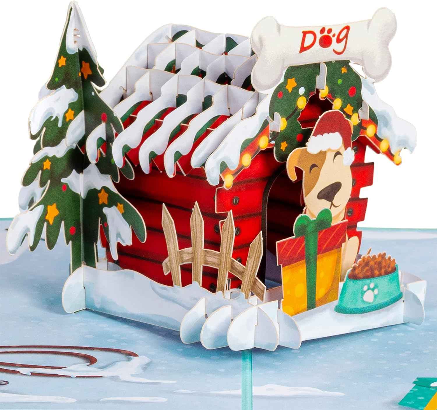 Christmas Dog House Pop Up Card - Image 4
