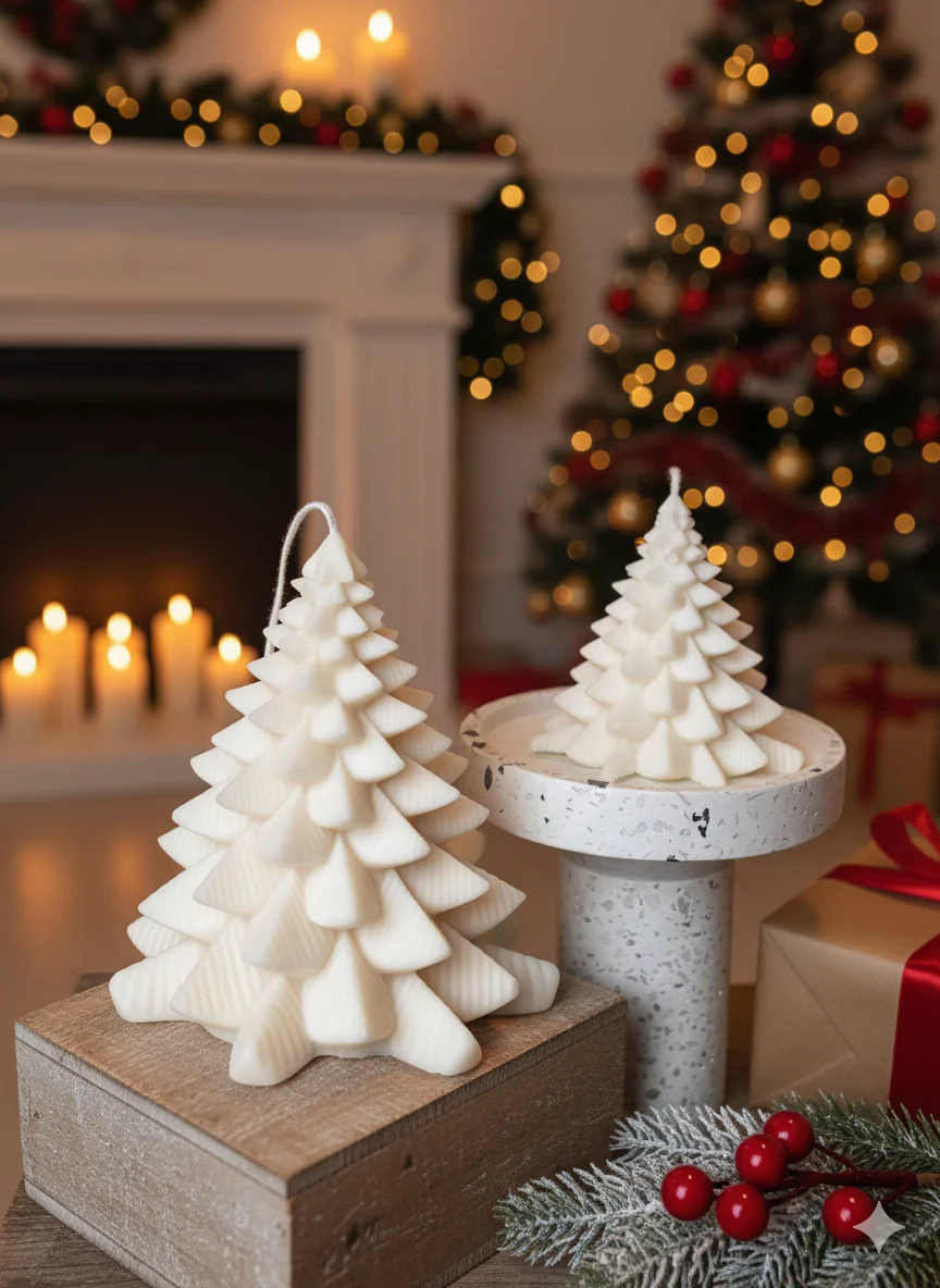 Christmas Fir Tree Candles - Festive Holiday Decor for Your Home - Image 2