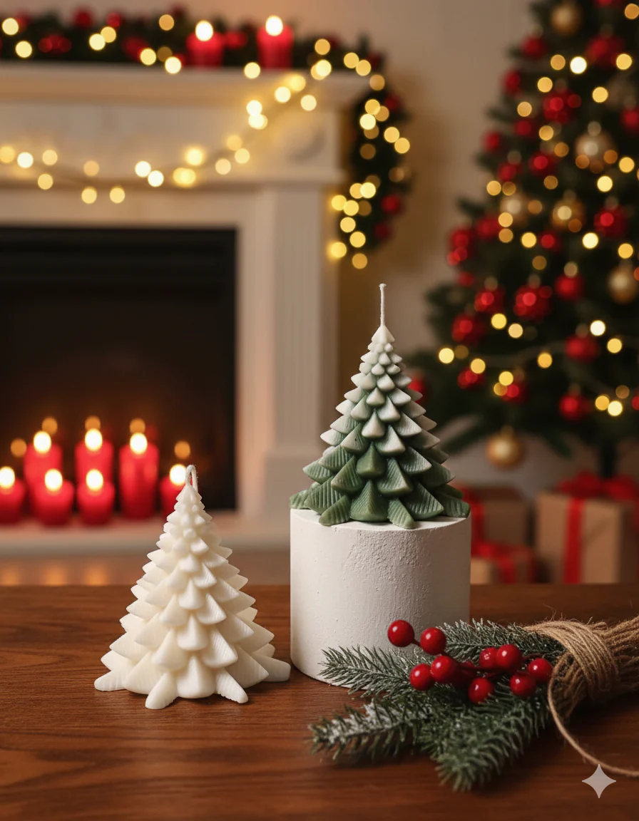Christmas Fir Tree Candles - Festive Holiday Decor for Your Home - Image 3