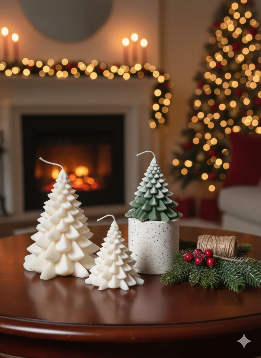 Christmas Fir Tree Candles - Festive Holiday Decor for Your Home - Image 4