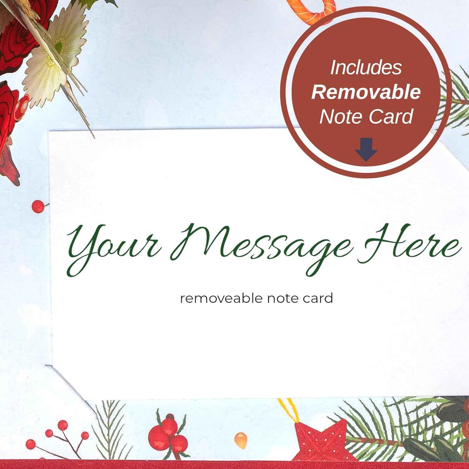 Christmas Flowers Pop Up Card - Image 7