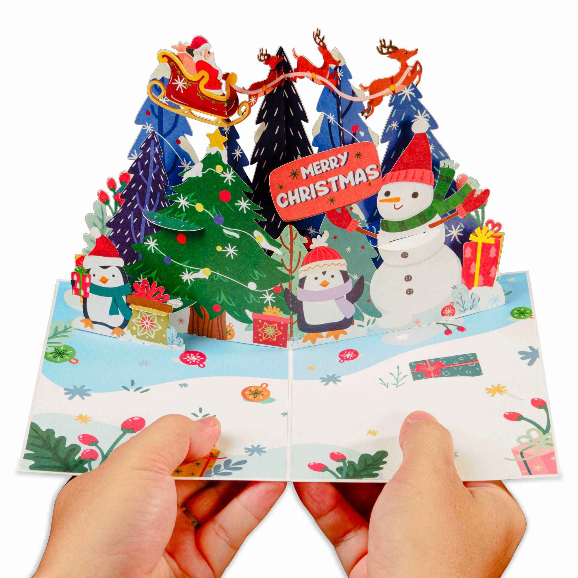 Christmas Night Frndly Pop Up Card, 5" x 7" Cover - Image 4