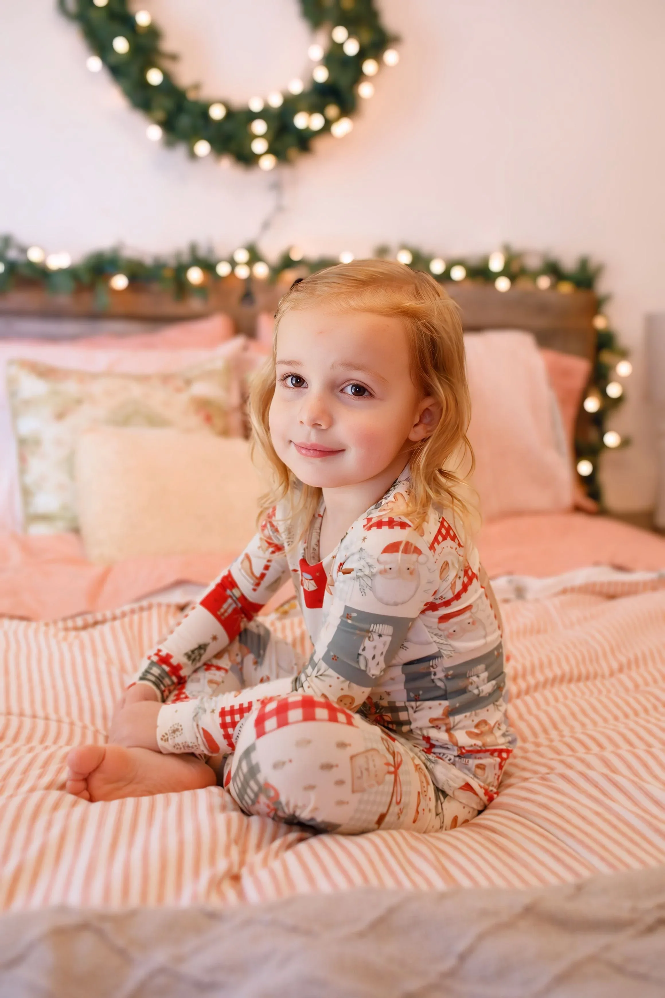 Christmas Patchwork Bamboo Christmas Pajamas - 2pc Set - Image 6