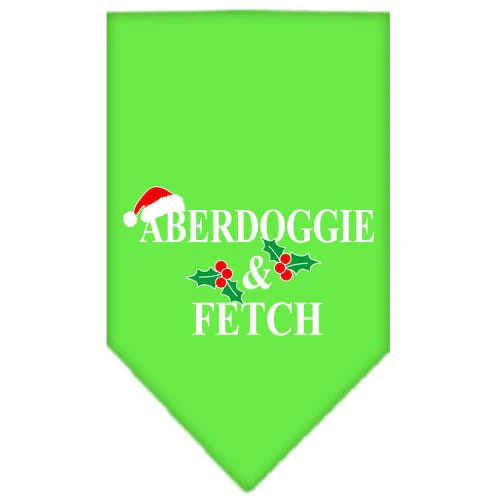 Christmas Pet and Dog Bandana Screen Printed, "Aberdoggie Christmas" - Image 10
