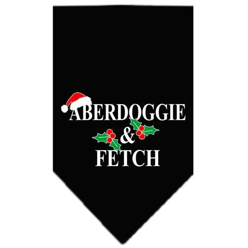 Christmas Pet and Dog Bandana Screen Printed, "Aberdoggie Christmas" - Image 2