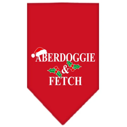 Christmas Pet and Dog Bandana Screen Printed, "Aberdoggie Christmas" - Image 4
