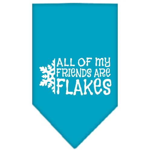 Christmas Pet and Dog Bandana Screen Printed, "All Of My Friends Are Flakes" - Image 3