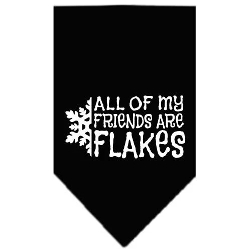 Christmas Pet and Dog Bandana Screen Printed, "All Of My Friends Are Flakes" - Image 4