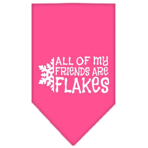 Christmas Pet and Dog Bandana Screen Printed, "All Of My Friends Are Flakes" - Image 5