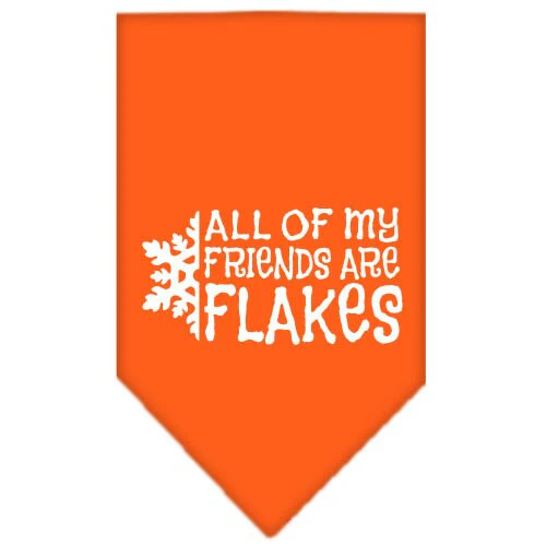 Christmas Pet and Dog Bandana Screen Printed, "All Of My Friends Are Flakes" - Image 6