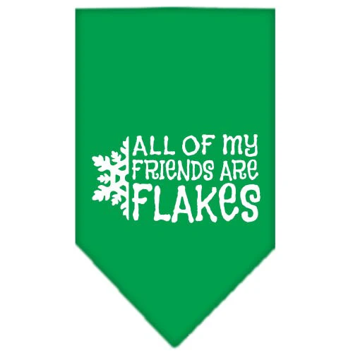 Christmas Pet and Dog Bandana Screen Printed, "All Of My Friends Are Flakes" - Image 8