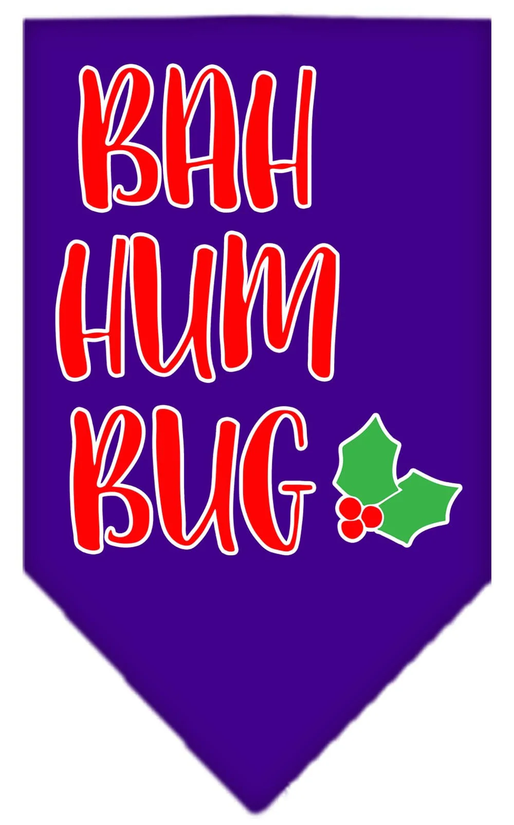 Christmas Pet and Dog Bandana Screen Printed, "Bah Humbug" - Image 10