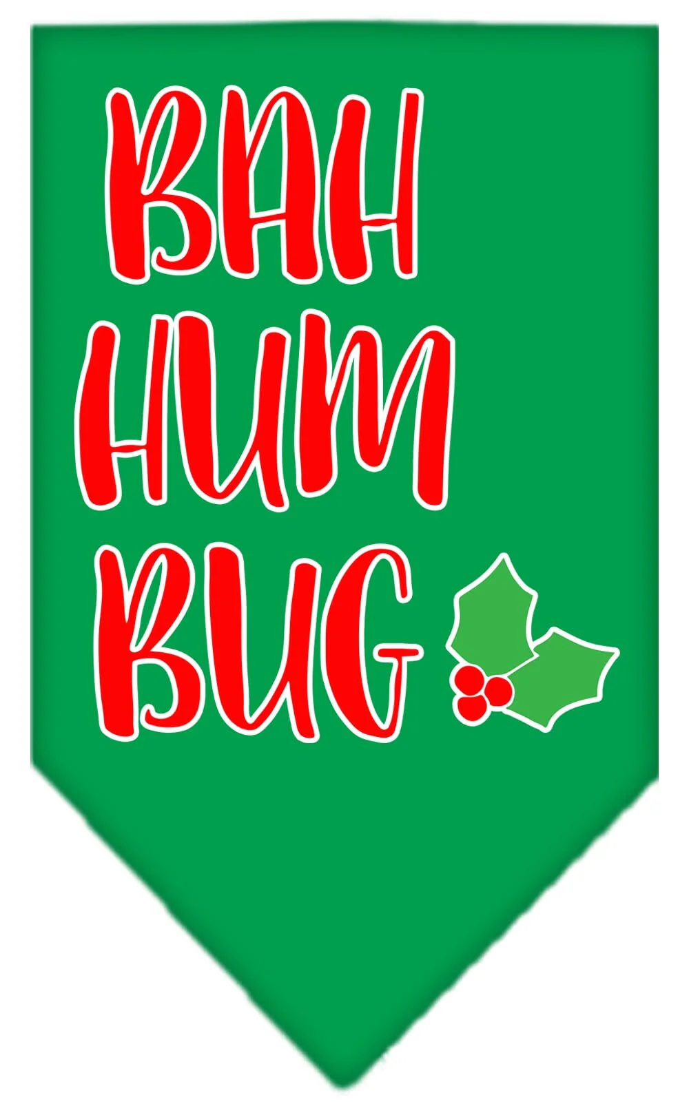 Christmas Pet and Dog Bandana Screen Printed, "Bah Humbug" - Image 3