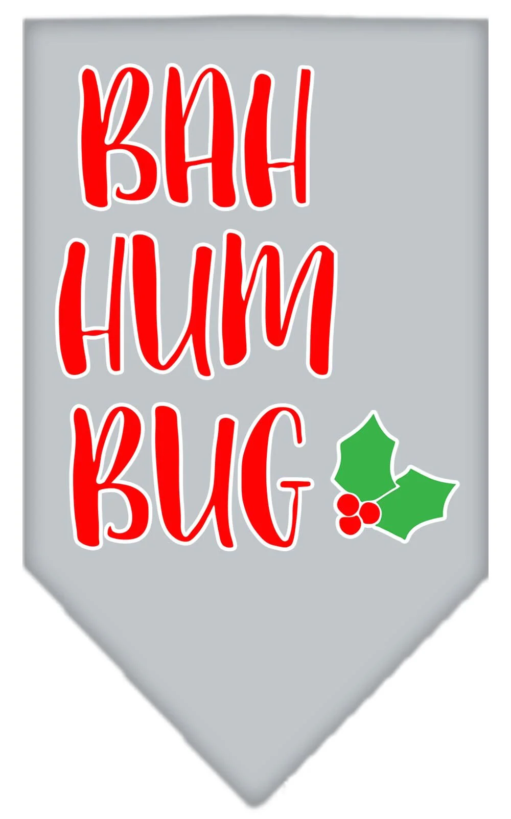 Christmas Pet and Dog Bandana Screen Printed, "Bah Humbug" - Image 4