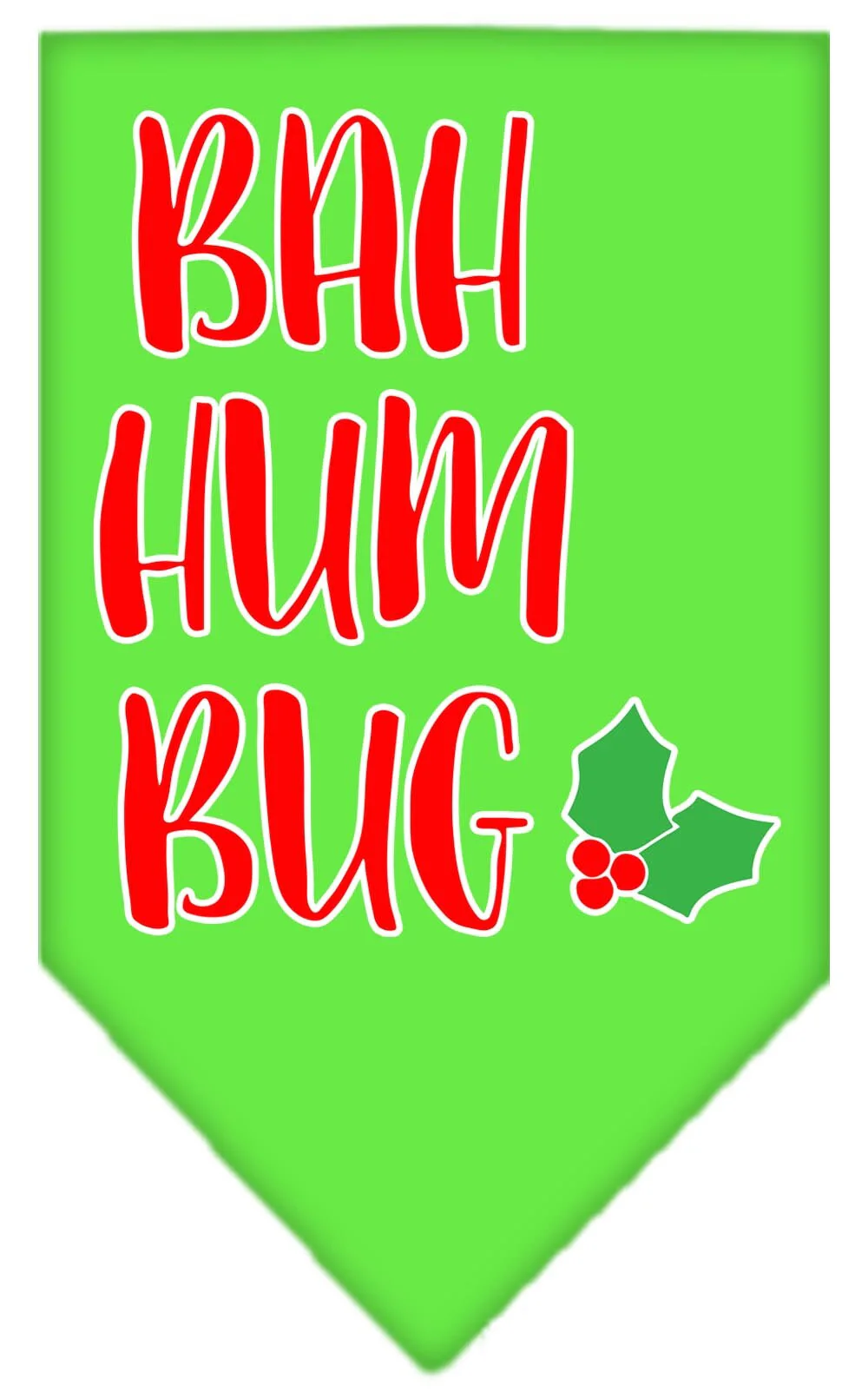 Christmas Pet and Dog Bandana Screen Printed, "Bah Humbug" - Image 5