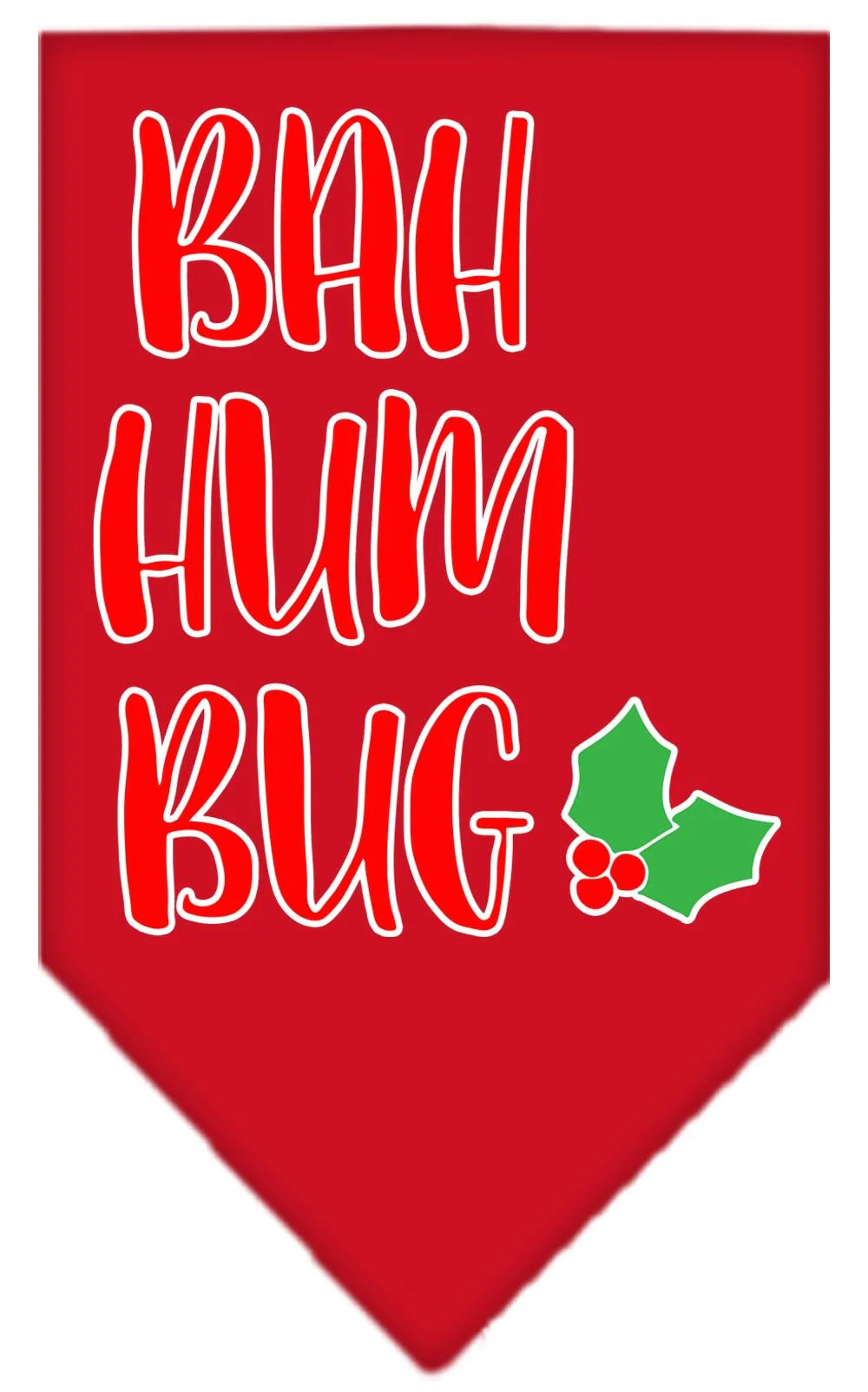 Christmas Pet and Dog Bandana Screen Printed, "Bah Humbug" - Image 8