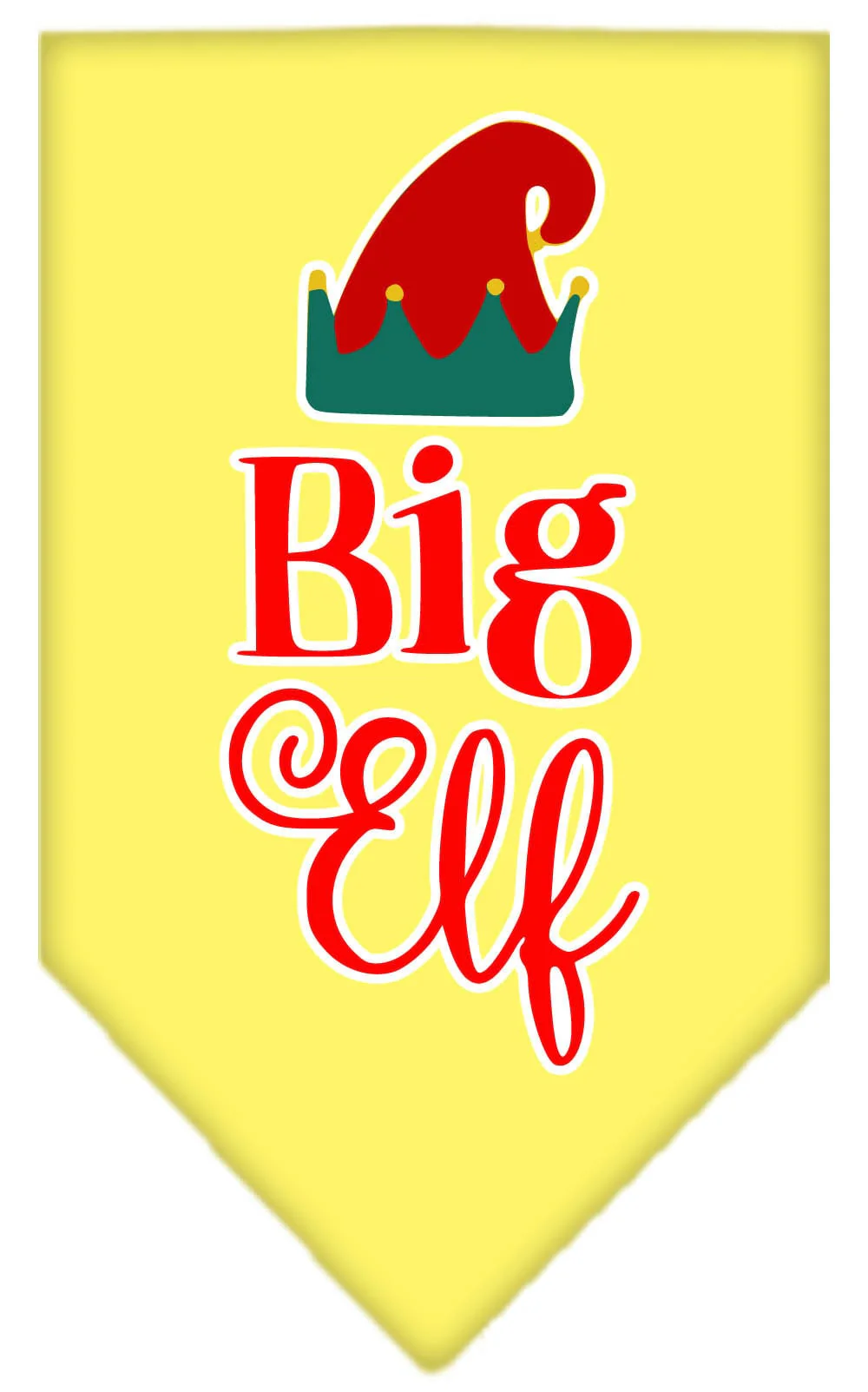 Christmas Pet and Dog Bandana Screen Printed, "Big Elf" - Image 10