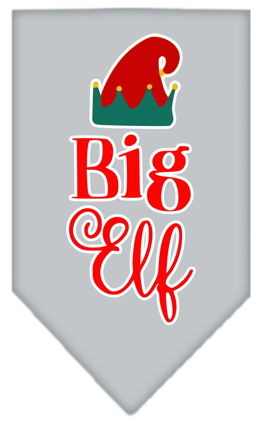 Christmas Pet and Dog Bandana Screen Printed, "Big Elf" - Image 4