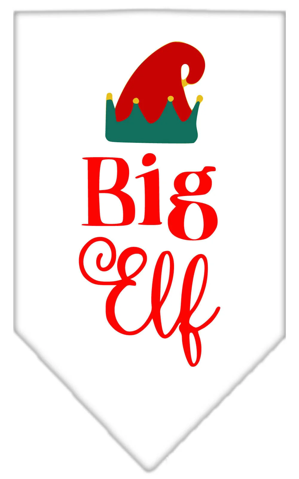 Christmas Pet and Dog Bandana Screen Printed, "Big Elf" - Image 7