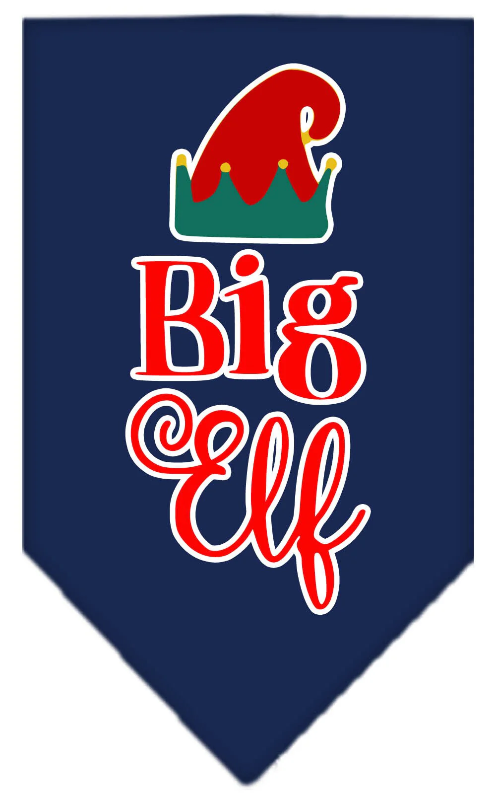 Christmas Pet and Dog Bandana Screen Printed, "Big Elf" - Image 8