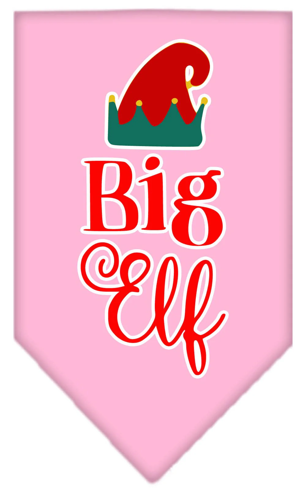 Christmas Pet and Dog Bandana Screen Printed, "Big Elf" - Image 9