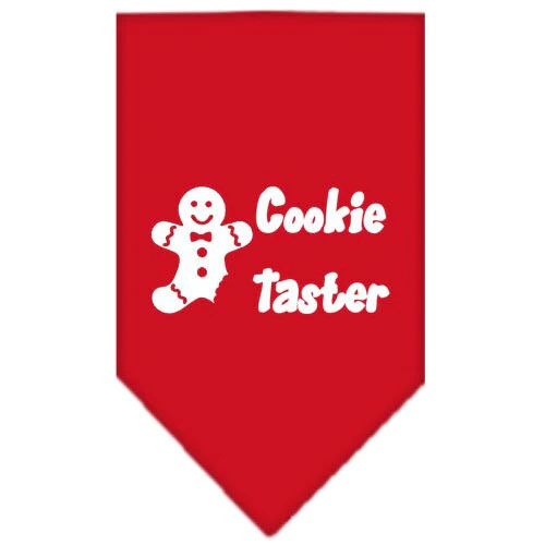 Christmas Pet and Dog Bandana Screen Printed, "Cookie Taster" - Image 3